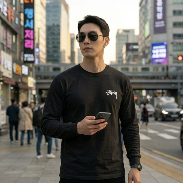 Stussi трендовый лонгслив