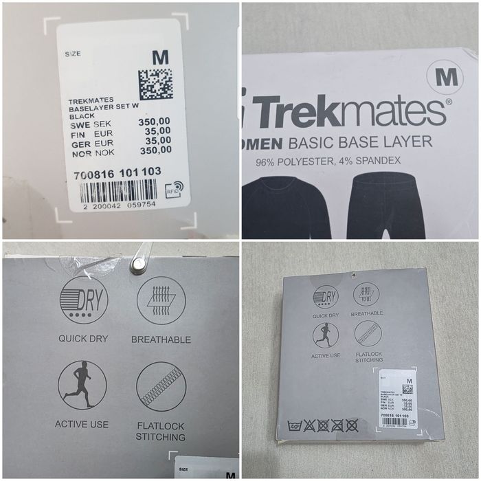 Set termic, lenjerie de corp Trekmates Basic Base Layer Nou nr. M