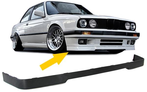 Adaos fata BMW E30 Lip IS din plastic negru mat
