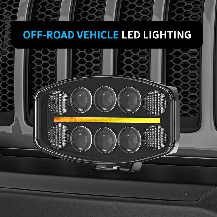 LED мощен диоден фар 12-24V за камиони трактор земеделски машини 10C01