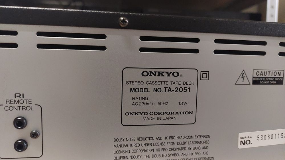 ONKYO TA-2051 3 HEAD – Класически Hi-Fi касетен дек с топ звук!