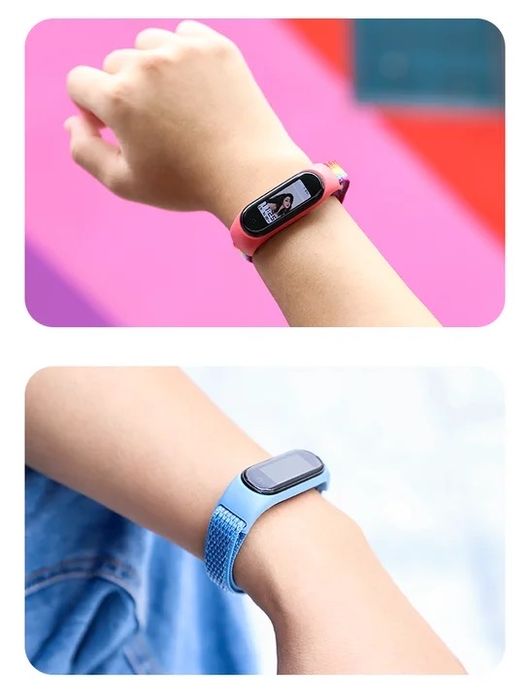 Текстилна каишка с велкро за Xiaomi MiBand 3 | 4 | 5 | 6 | 7