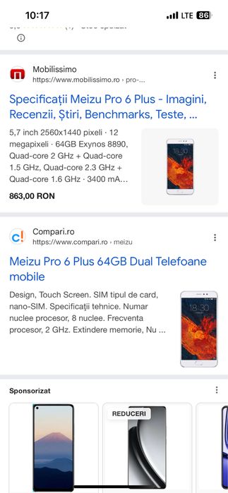 Telefon Meizu pro 6 plus