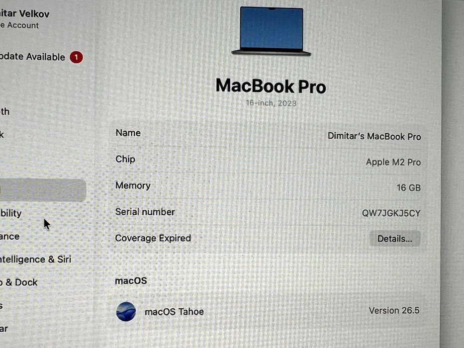 MacBook Pro 16" M2 Pro (2023), 16GB RAM, 1T SSD, 90% Battery health