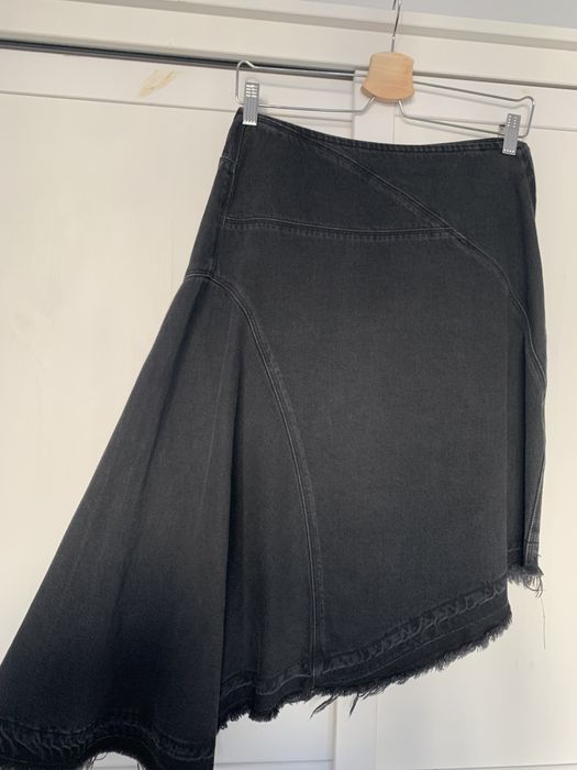 Fusta denim asimetrica