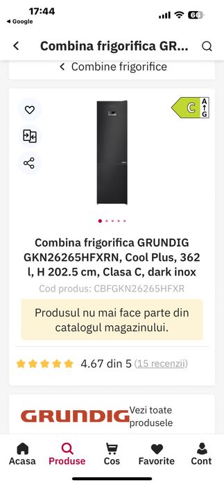 Combina frigorifica GRUNDIG