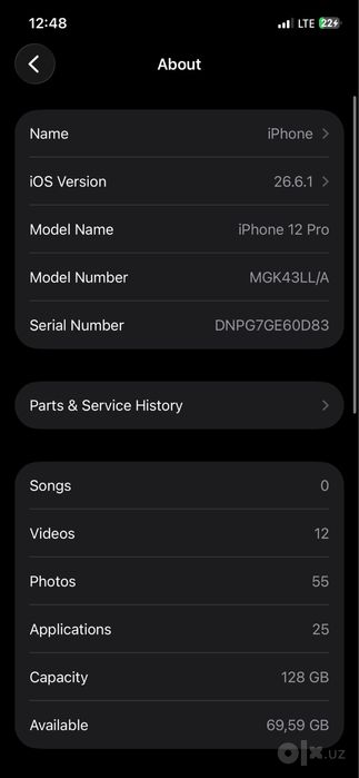 Iphone 12 pro 128/79%
