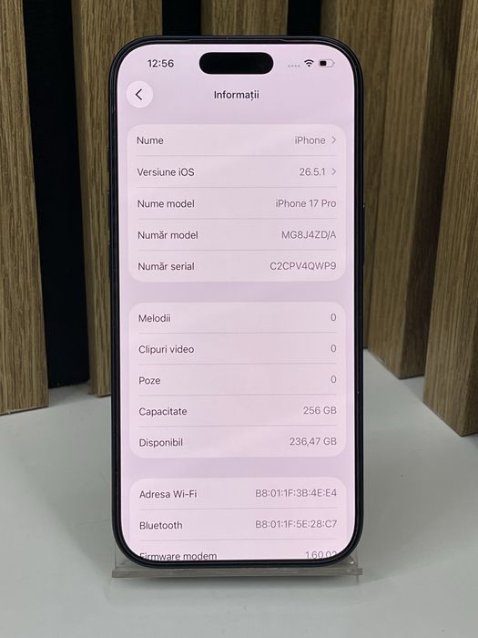 Iphone 17 Pro 256Gb 100% bat (77 cicluri) Garantie/Factura #62543