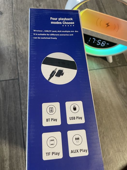 G-smart нощна лампа , зарядно , аларма , часовник , bluetooth колонка