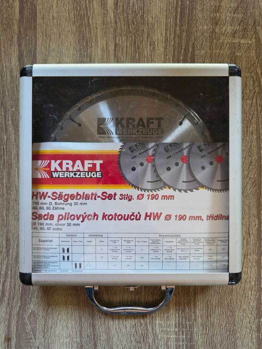 5 Discuri de taiat in 2 seturi Kraft Werkzeuge Austria 190 si 210 raza