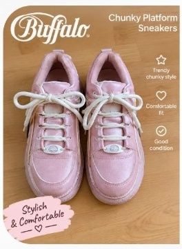 Buffalo London Classic Low in Pale Pink