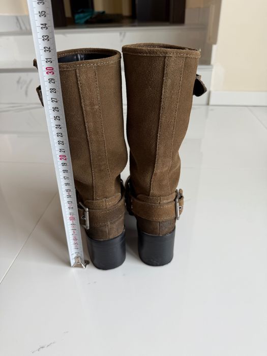 Дамски ботуши от естествен велур размер 36