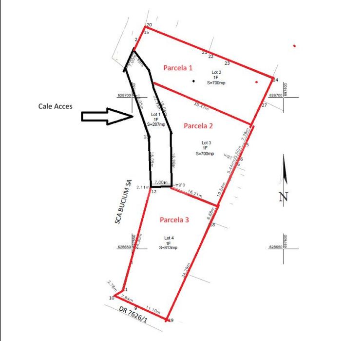 Teren intravilan, 790 mp, zona Bucium - Reper Freya