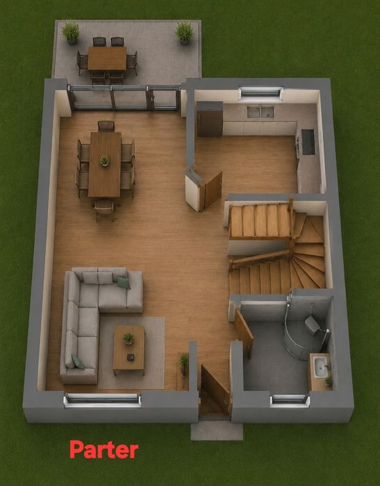 Casa individuala P+2, la 700m de metrou cu zona tip Penthouse
