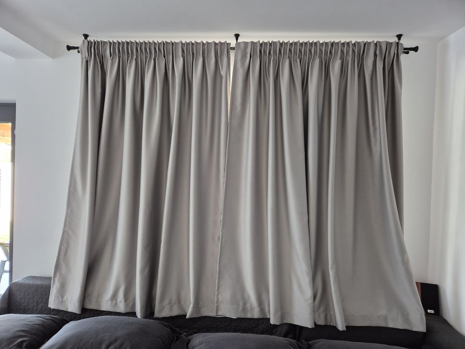 Draperie simpla gri deschis blackout NOUA