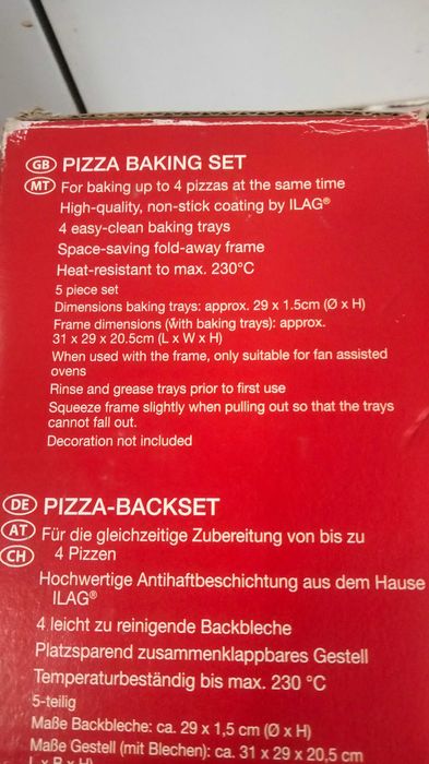 Tavi pizza cu suport pentru cuptor