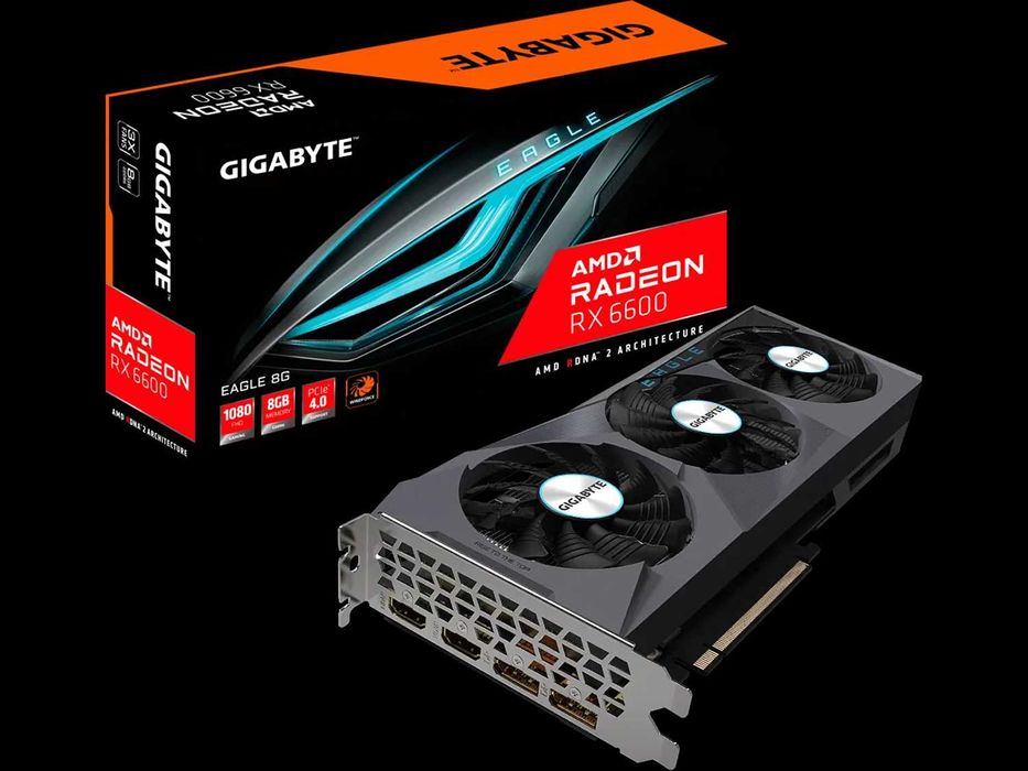 Видео карта Gigabyte Radeon™ RX 6600 EAGLE, 8GB GDDR6, 128-bit