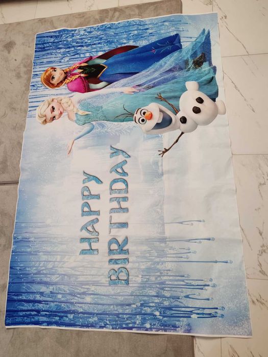 Платно за рожден ден на тема Замръзналото кралство