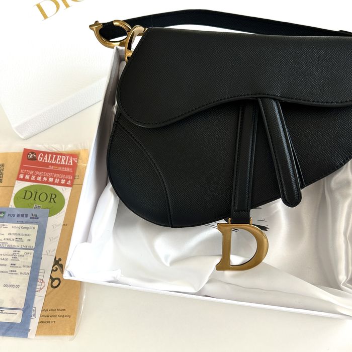 Черна Saddle чанта D*ior