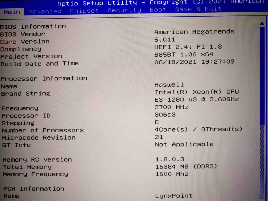 процессор  Xeon E3 1280 V3 Аналог ( I7 4790 ) на 1150 сокет