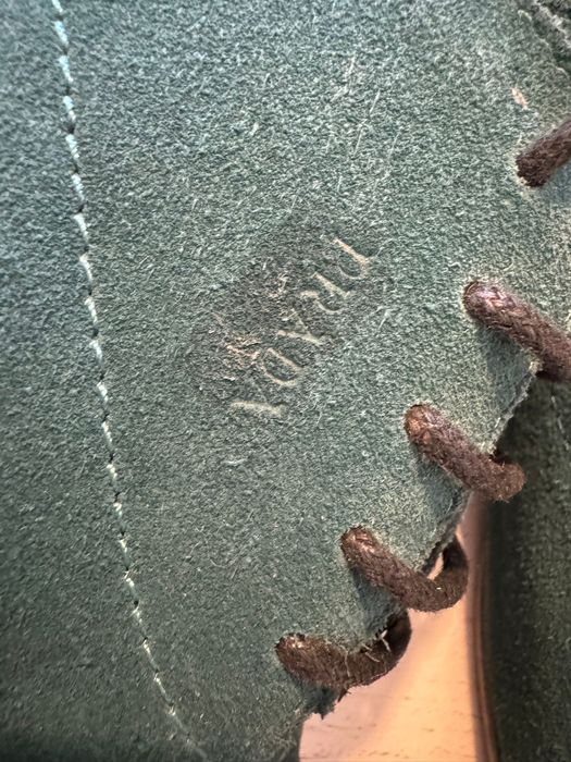 Pantofi Prada verzi, 44, piele intoarsa