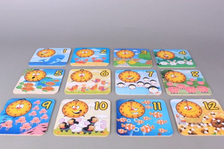 Забавен пъзел-числа и часовник