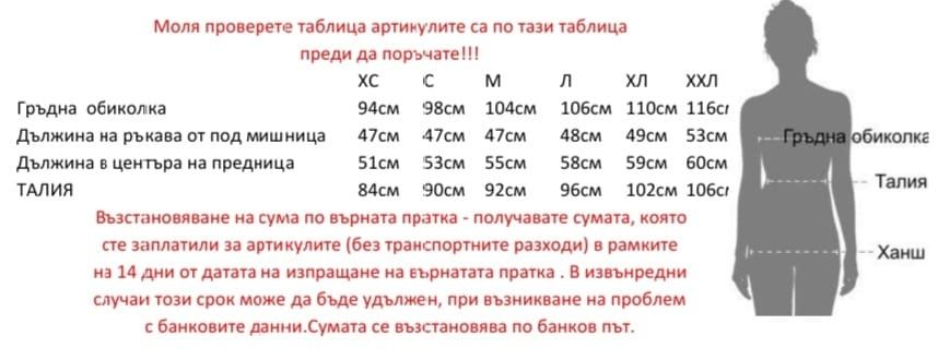 Дамско късо яке Размери от ХС до ХХЛ