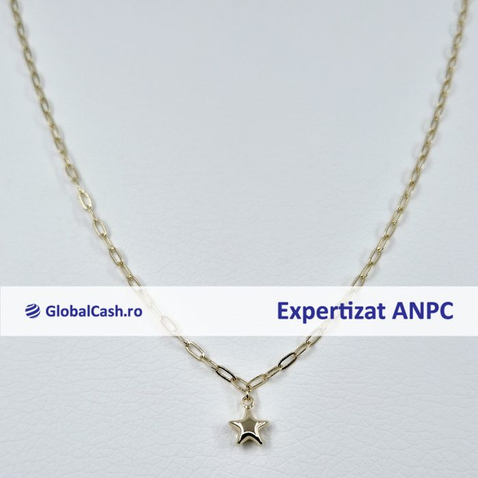 Lant cu pandantiv din aur de 14k, 3.50g | GlobalCash.ro #CF113834
