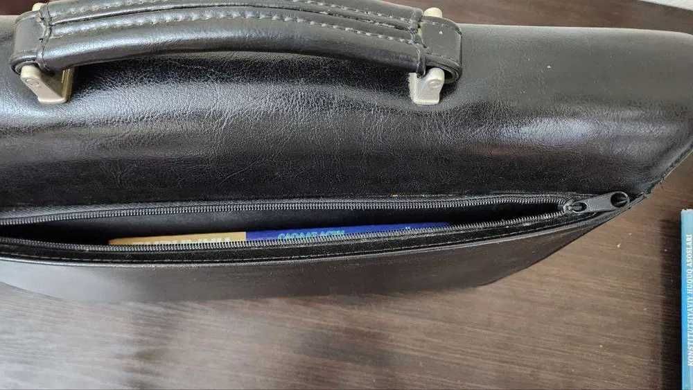 Классический портфель академический черный аккуратный стильный