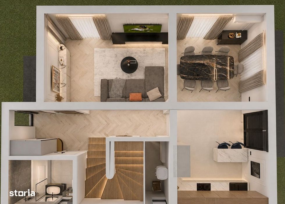 Casa Individuala - 4 camere - 3 bai - 355mp teren