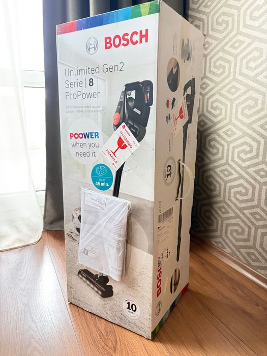 Нова неотваряна Bosch Unlimited Gen2 Serie 8 ProPower – безжична прахосмукачка