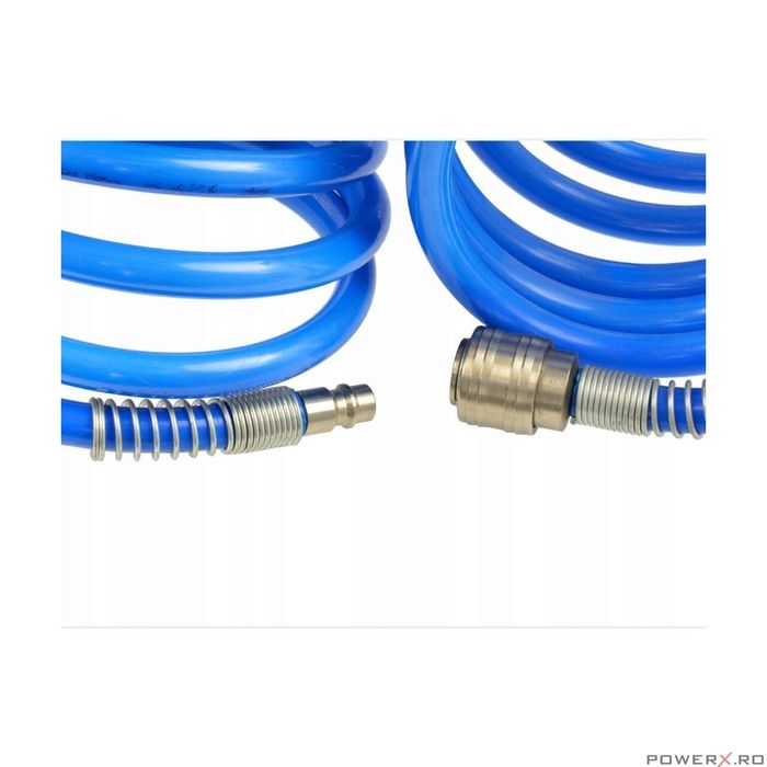 Furtun compresor spiralat albastru 25M