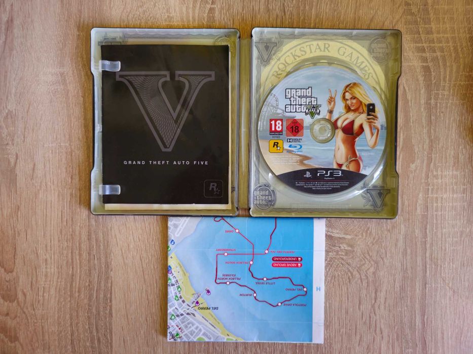 Grand Theft Auto V SteelBook/GTA V/ГТА 5  за PlayStation 3 PS3 ПС3