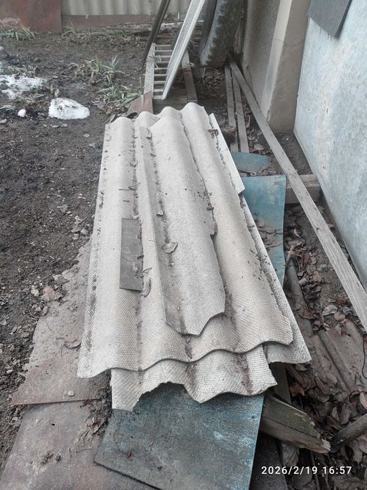 Шифер асбест б/у отдам