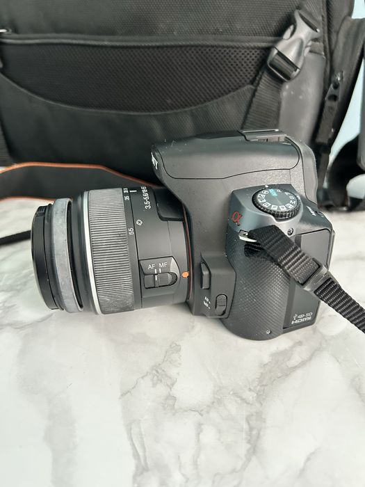 Фотоапарат Sony Alpha A330+ 3 обектива, чанта и аксесоари