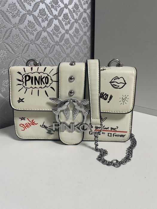белая сумка Pinko