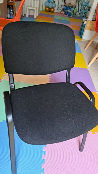 Scaune de conferinta negru 2 buc