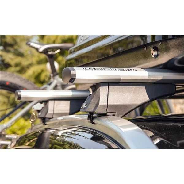 Bare transversale aero Menabo Leopard Silver XL pe bare longitudinale