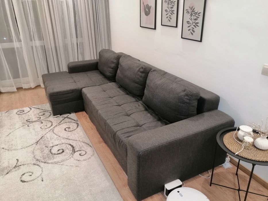 Ъглов  диван с лежанка