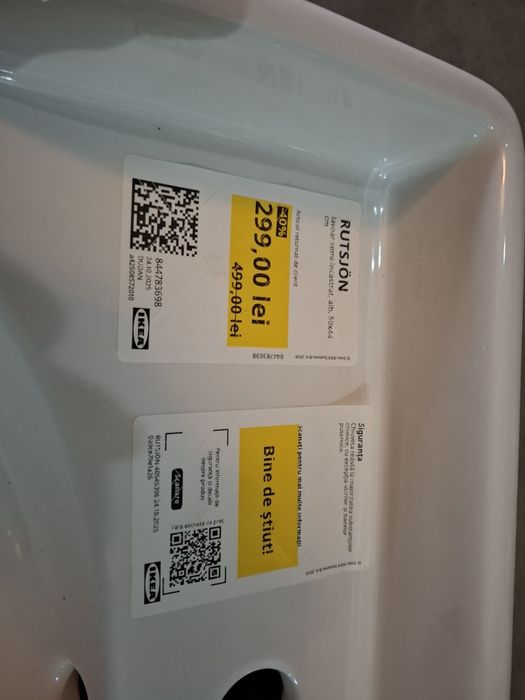 Lavoar semi incastrat 50x44 cm  ikea