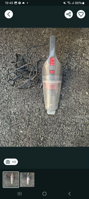 Vând aspirator auto black-decker