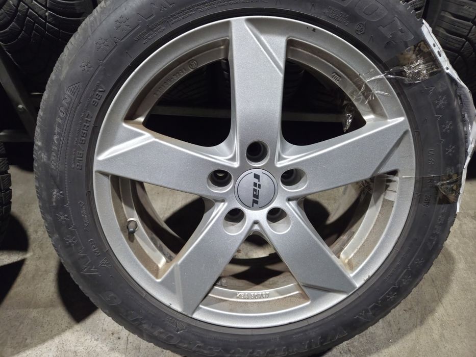 Set 4 jante aliaj RIAL Kodiak R17 5x112 cu anvelope