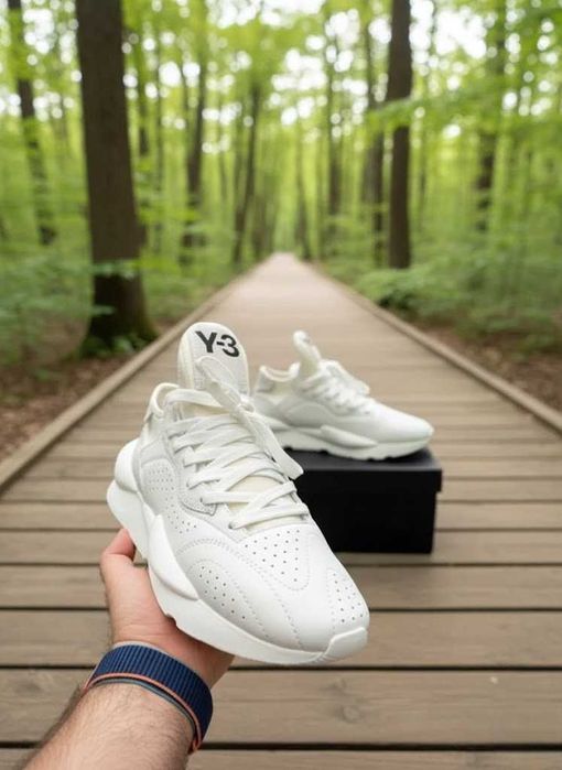 Adidasi Y3 Kaiwa Alb - Full Box - Calitate Premium