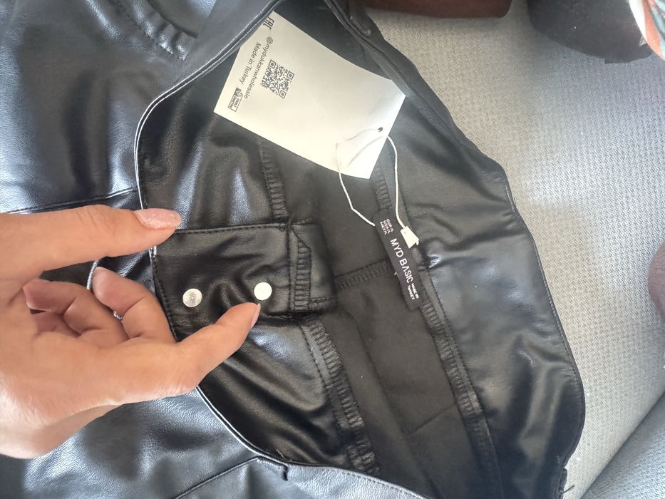 Брюки из экокожи