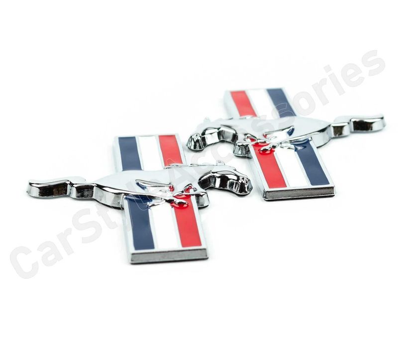 Емблеми за калниците на Форд Мустанг Лява и Дясна Хромиран Кон