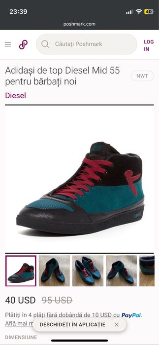 Shoes diesel mid 55 papuci diesel marimea 43 piele