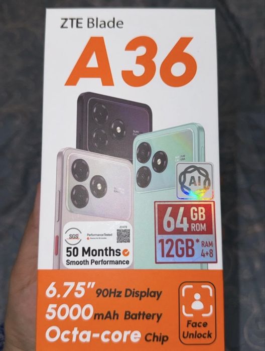 Продам телефон ZTE Blade A36 новый
