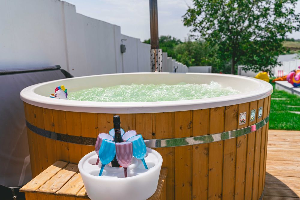 Vilă de lux cu piscină, ciubăr, saună și fire place