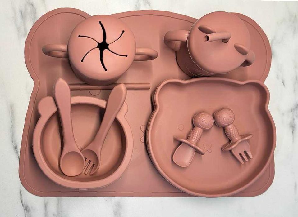 Vesela completa din silicon pentru bebelusi si copilasi