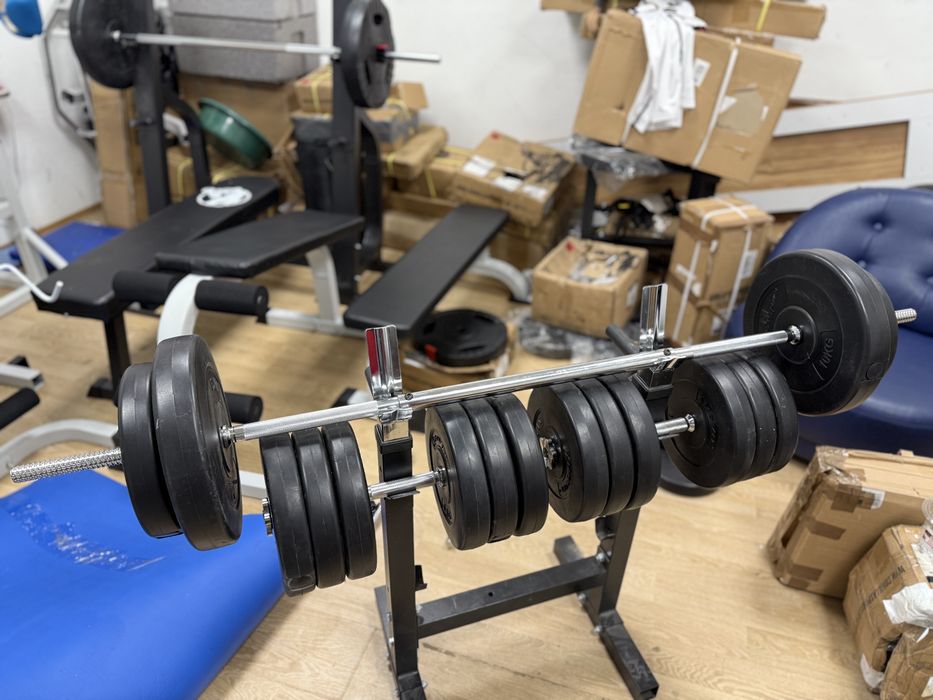 Pachet sala de forta gantere+haltere reglabile 100 kg.pret promo 700